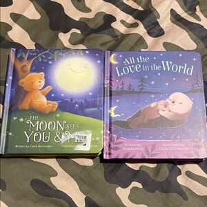 Children's Storybook Set - The Moon Sees You & Me and All the Love in the World